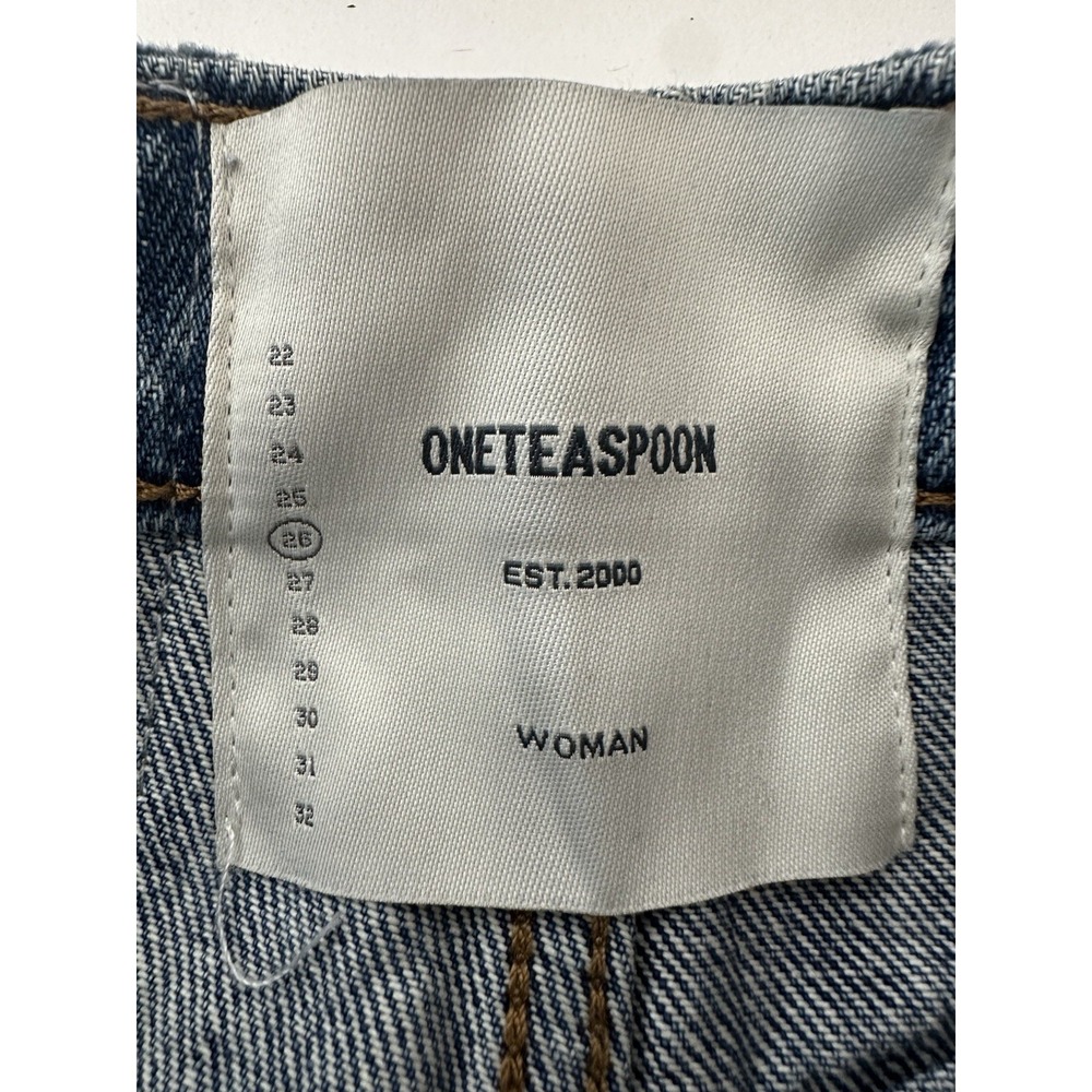One Teaspoon Shorts Womens Size 26‎ Blue Street Walker High Rise Pockets New - Picture 5 of 10